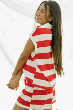 Polagram Tees|Maternity Friendly<Halie Top-/Cream