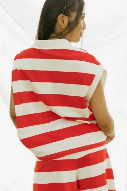 Polagram Tees|Maternity Friendly<Halie Top-/Cream