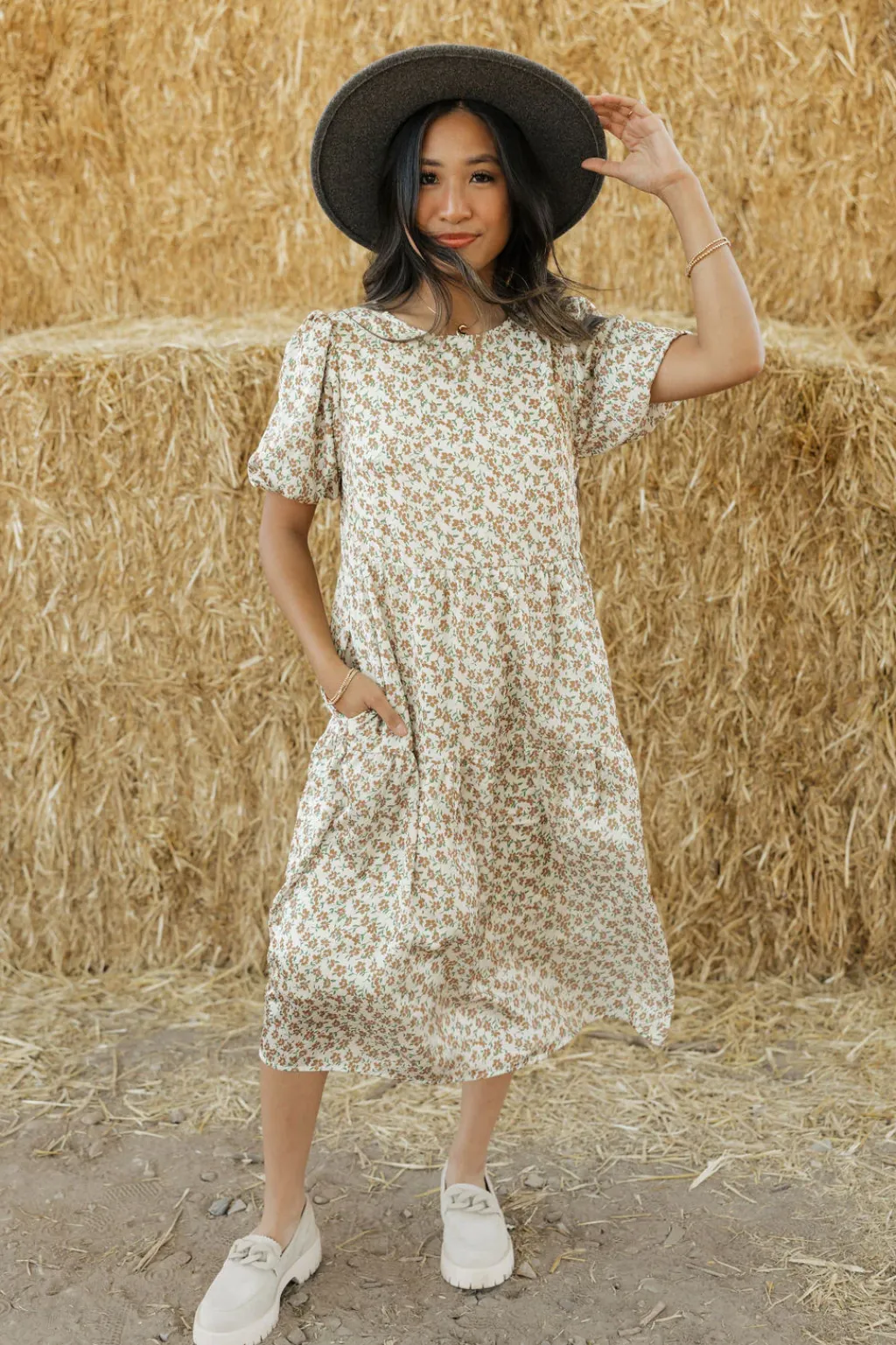 Dongguan Huoyoung Apparel Co Dresses|Maternity Friendly<Harley Dress-Cream Floral