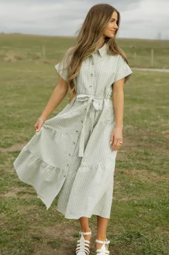 Polagram Nursing Friendly|Dresses<Harrison Dress-Beige/Black