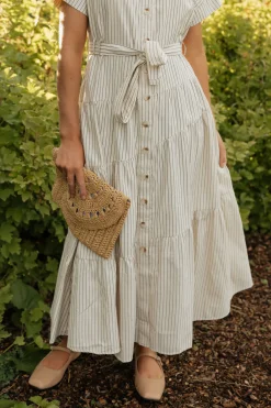 Polagram Nursing Friendly|Dresses<Harrison Dress-Cream/Black
