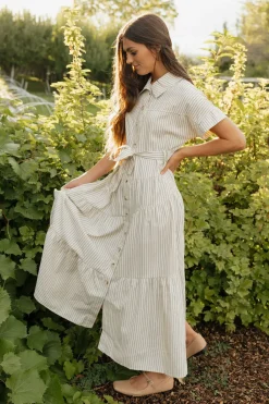 Polagram Nursing Friendly|Dresses<Harrison Dress-Cream/Black