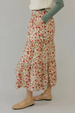 Polagram Skirts<Haven Skirt-Ivory Multi