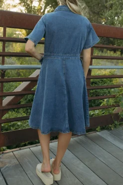 Polagram Nursing Friendly|Dresses<Hayes Dress-Denim