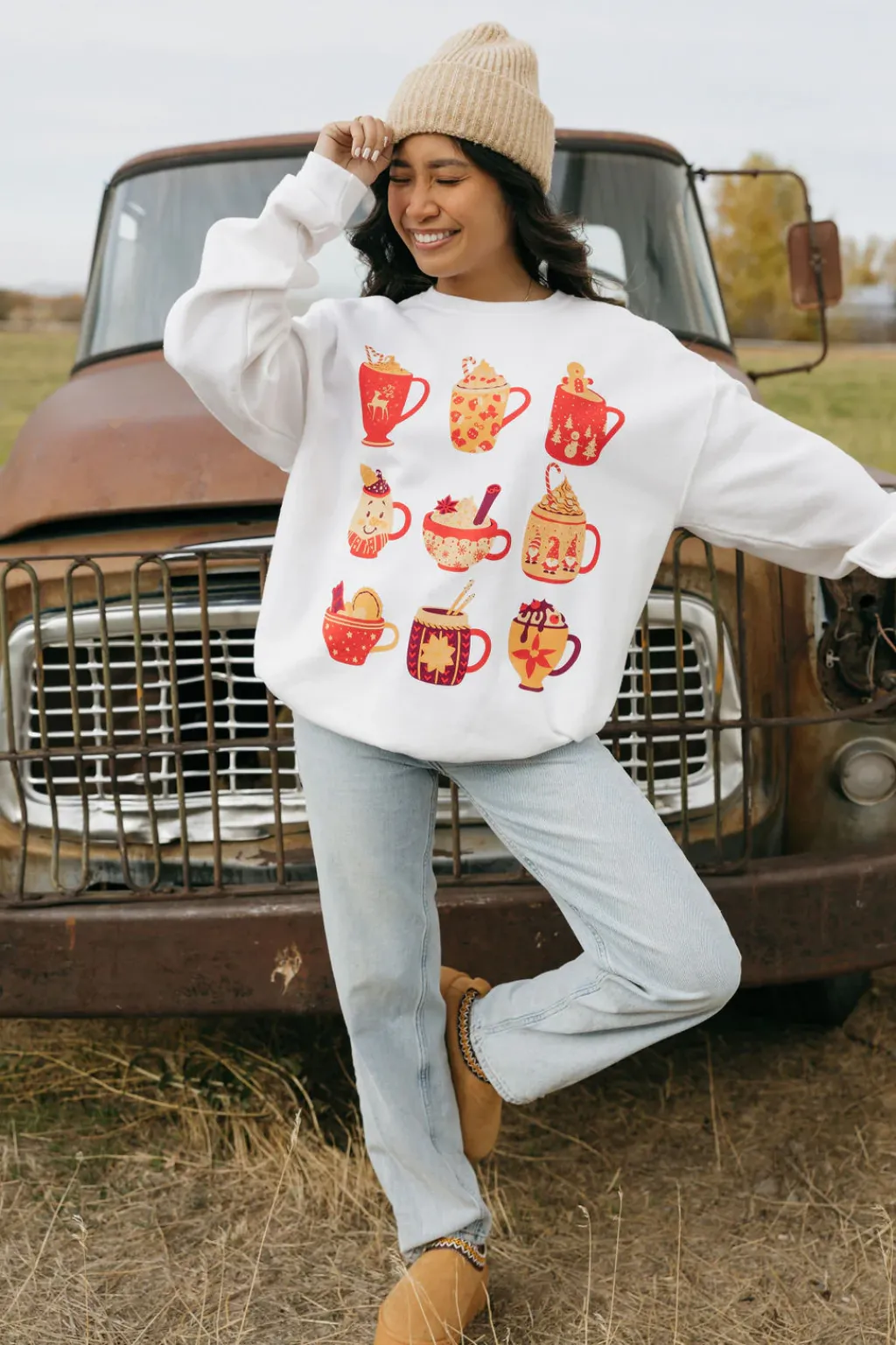 Sweet Claire Tops|Pullovers<Hot Chocolate Pullover-Cream