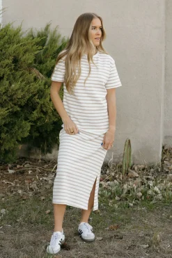 Polagram Maternity Friendly|Dresses<Jones Dress-Ivory/Taupe