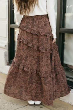 Polagram Maternity Friendly|Bottoms<Jonesy Skirt-Mahogany Multi