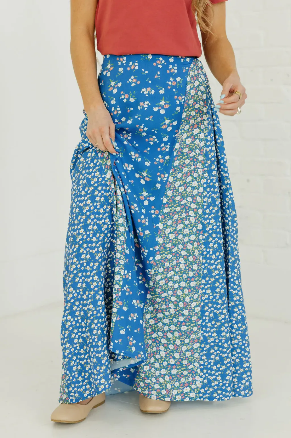Aemi & Co. Skirts<Jude Skirt-Cobalt Floral