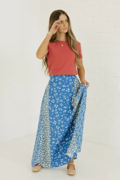 Aemi & Co. Skirts<Jude Skirt-Cobalt Floral