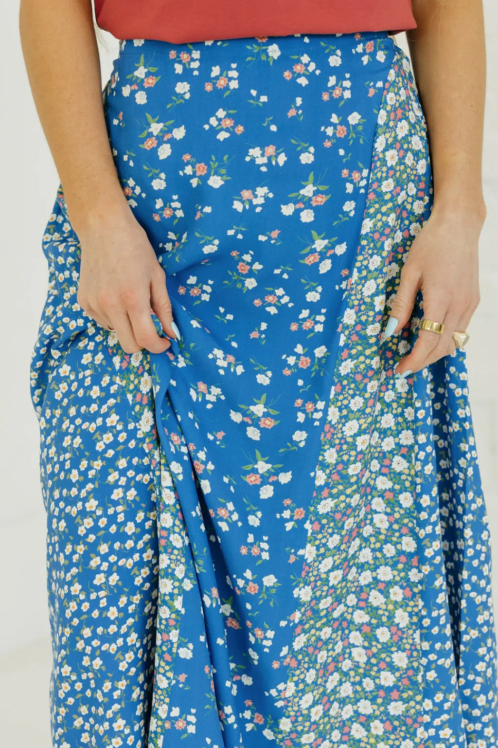 Aemi & Co. Skirts<Jude Skirt-Cobalt Floral