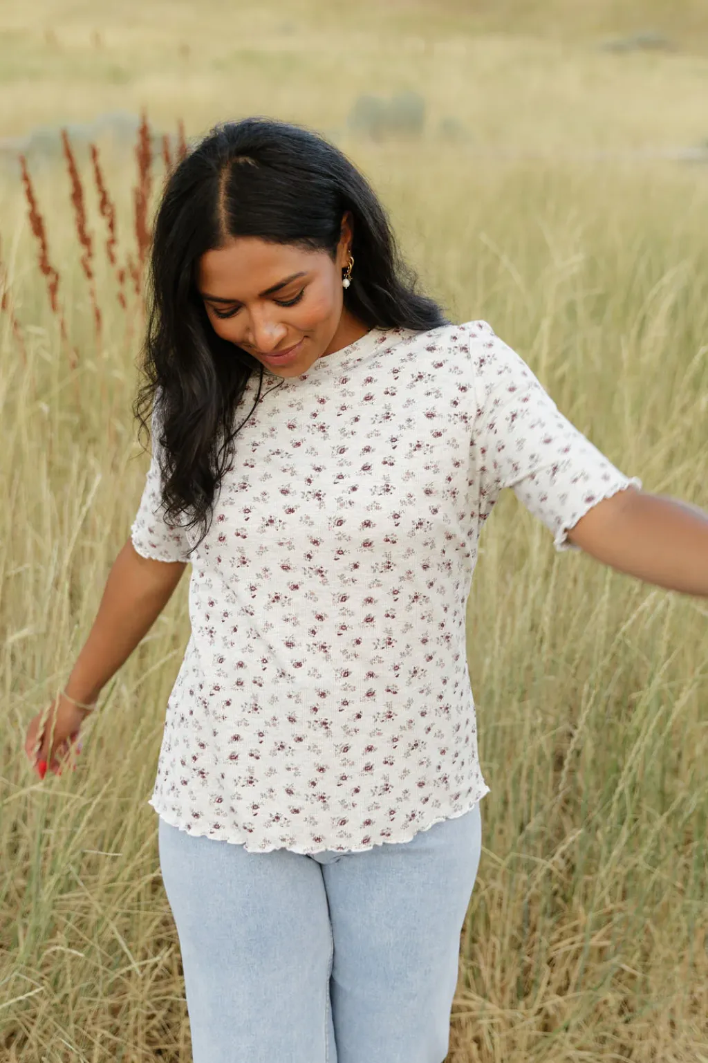Dongguan Huoyoung Apparel Co Tops|Tops<Just For You Top-Heather Floral