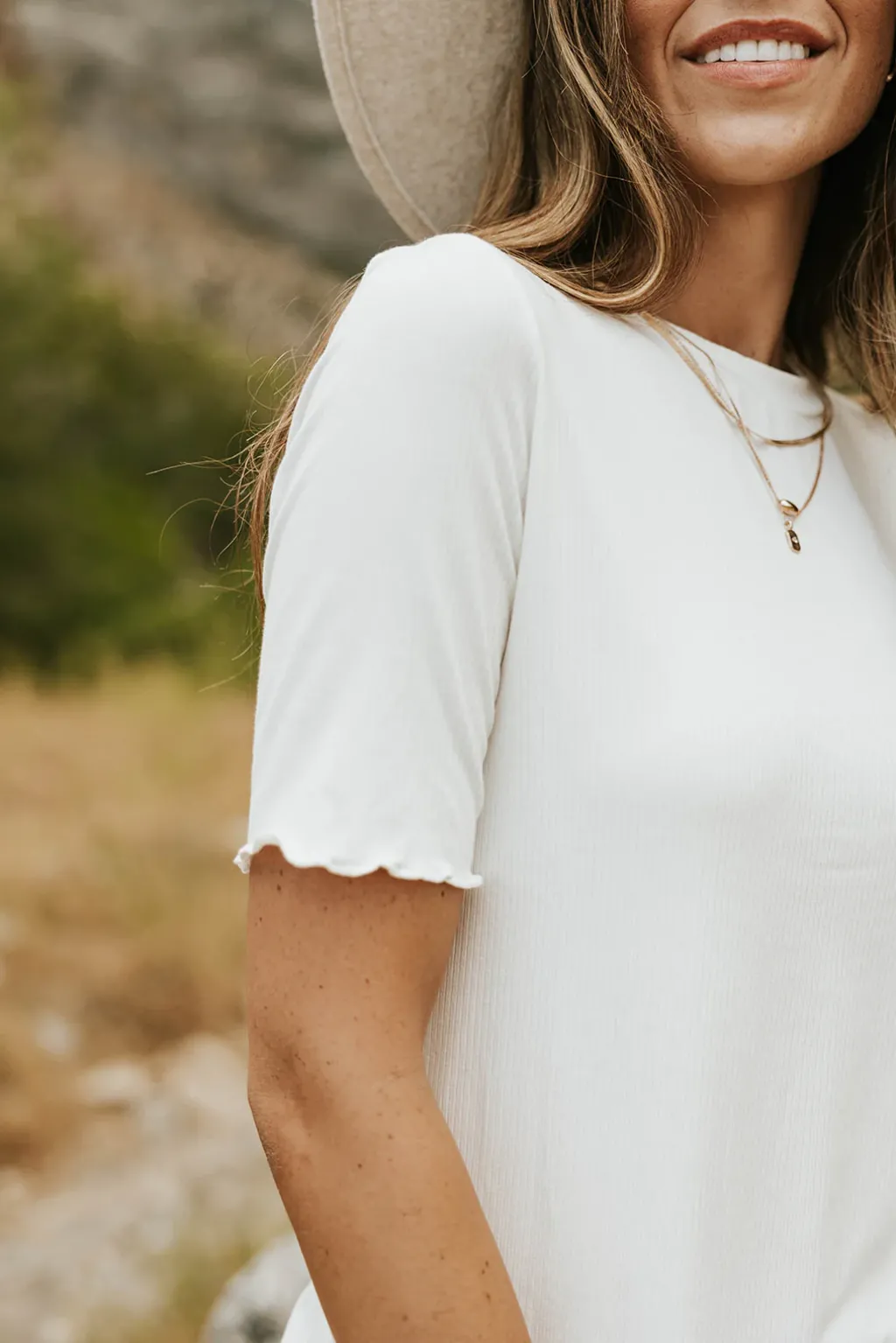 Love Olive Co Tops|Tops<Just For You Top-White