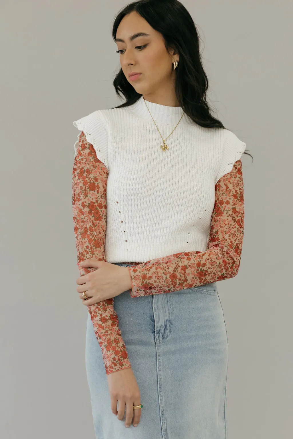 Dongguan Huoyoung Apparel Co Tops|Tops<Kaleb Sweater Vest-Ivory