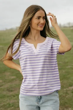 Dongguan Huoyoung Apparel Co Tops|Maternity Friendly<Kaley Top-Lilac/