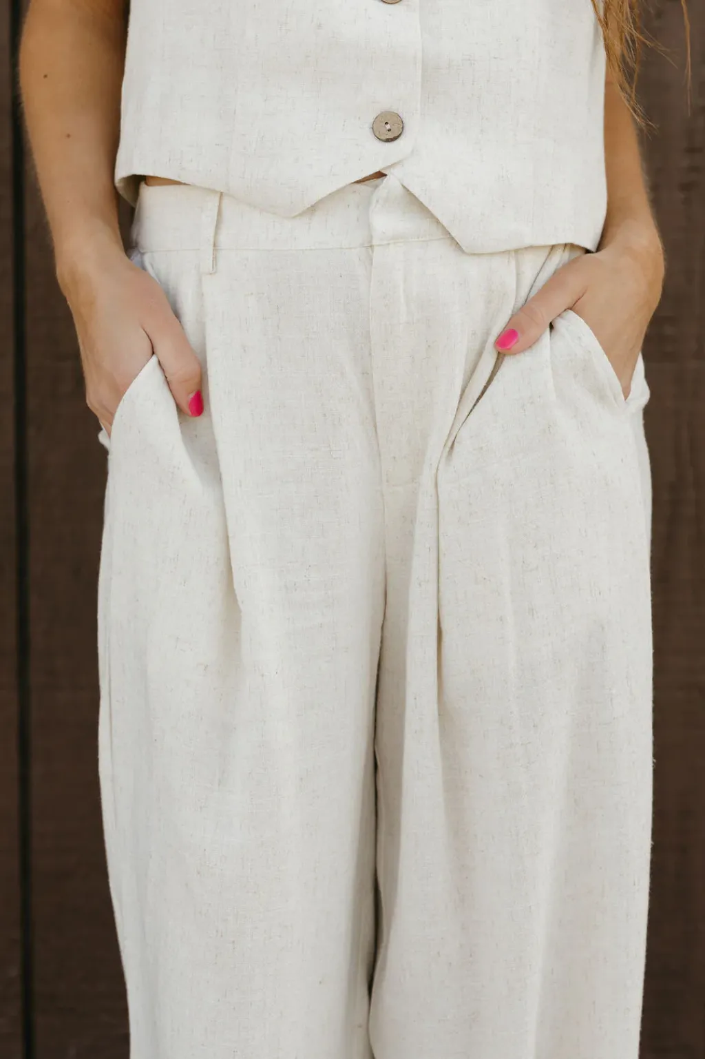 Tea N Rose Bottoms|Pants<Kennedy Pants-Natural