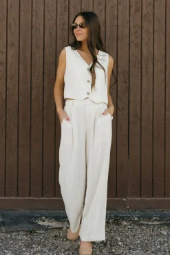 Tea N Rose Bottoms|Pants<Kennedy Pants-Natural