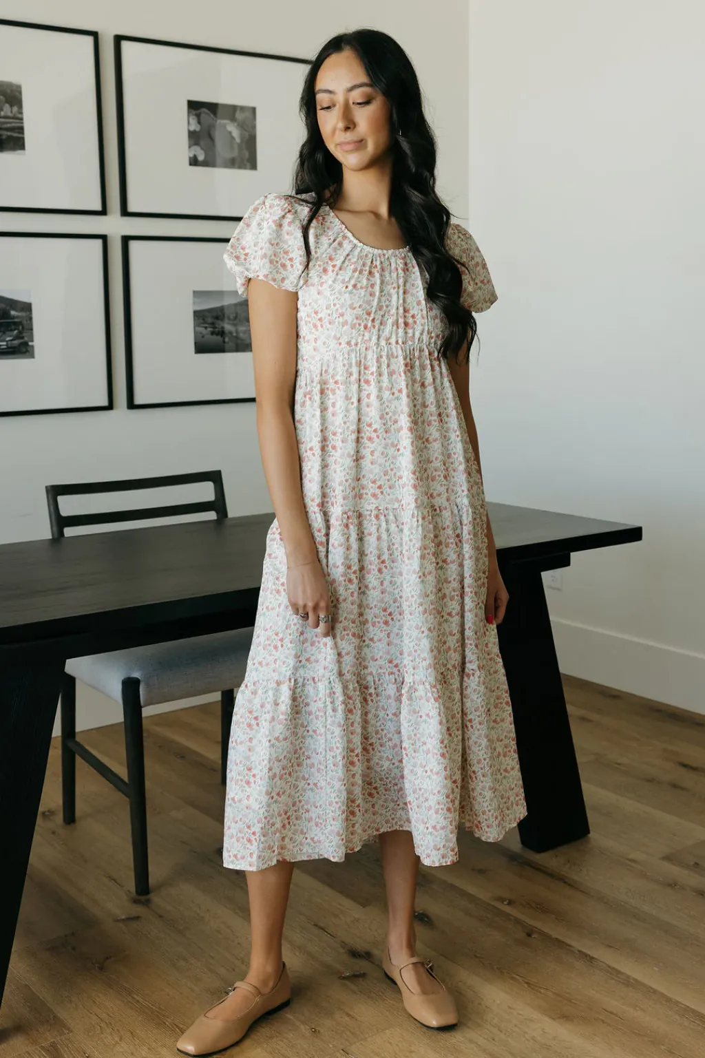 Dongguan Huoyoung Apparel Co Dresses|Maternity Friendly<Kylie Dress-Ivory Floral