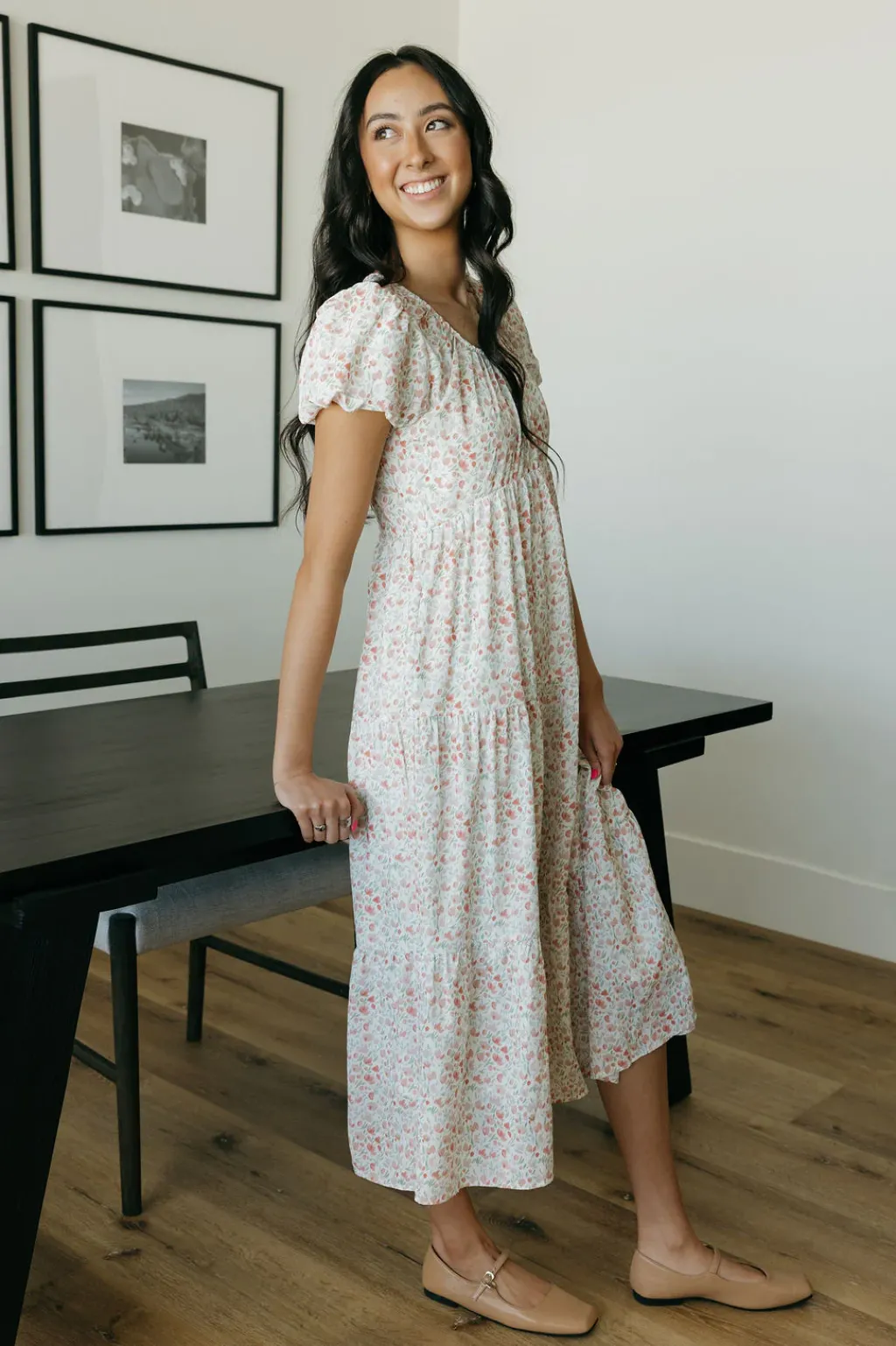 Dongguan Huoyoung Apparel Co Dresses|Maternity Friendly<Kylie Dress-Ivory Floral