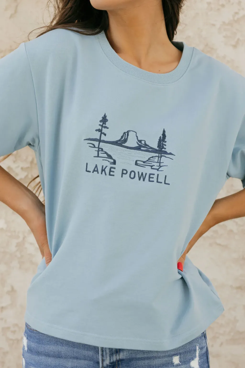 Dongguan Huoyoung Apparel Co National Parks|Tops<Lake Powell Park Tee-Sky