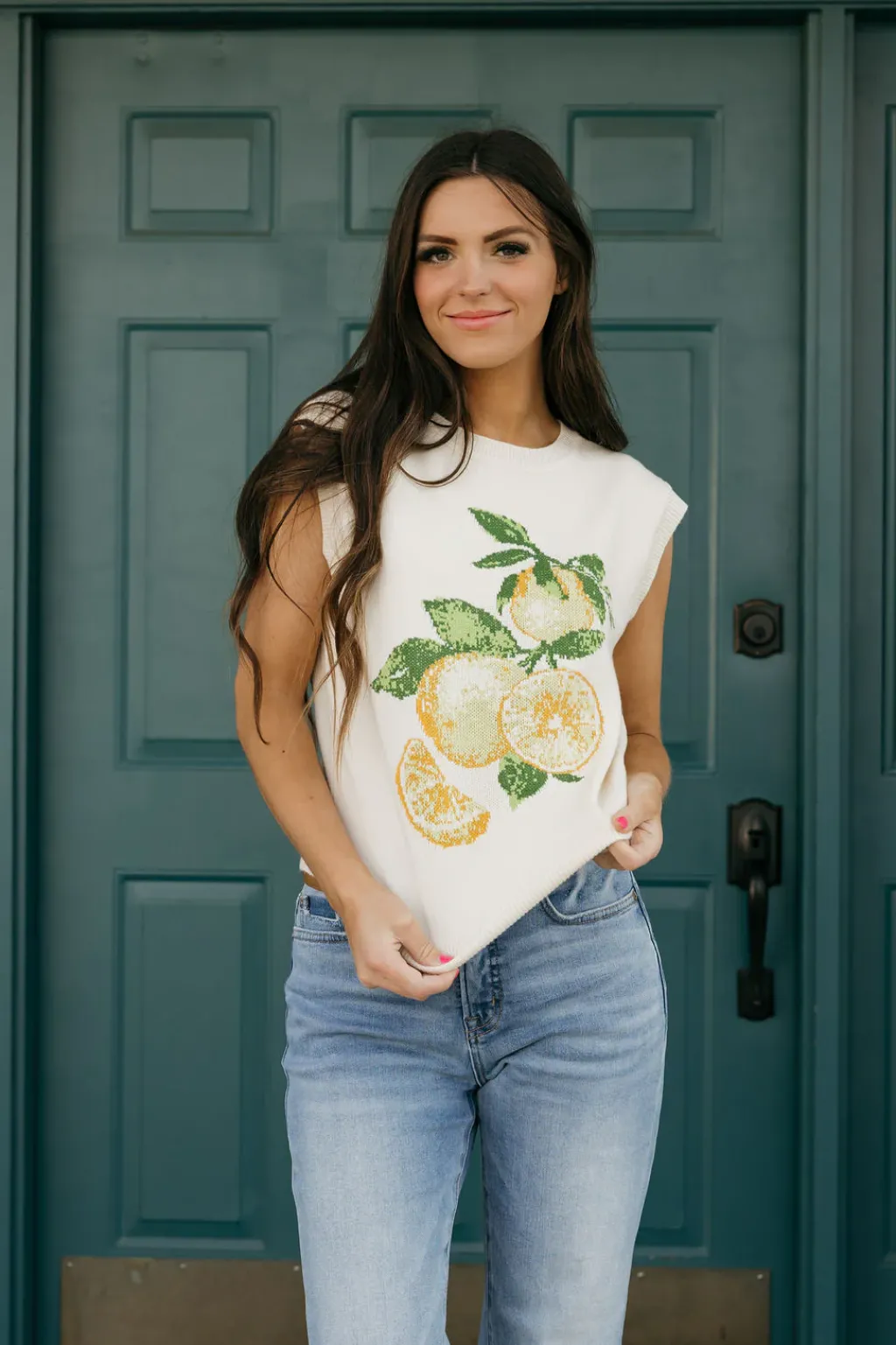 Skies Are Blue Maternity Friendly|Tees<Lemon Top-Ivory