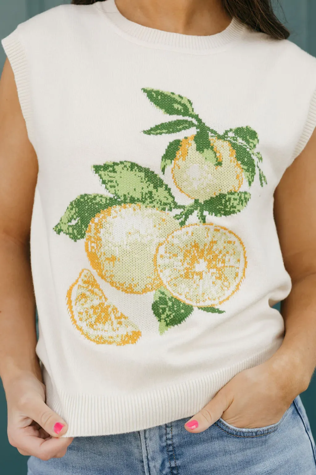 Skies Are Blue Maternity Friendly|Tees<Lemon Top-Ivory