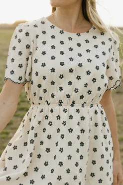 Tea N Rose Maternity Friendly|Dresses<Liana Dress-Cream/Midnight