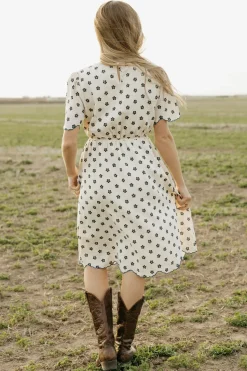 Tea N Rose Maternity Friendly|Dresses<Liana Dress-Cream/Midnight