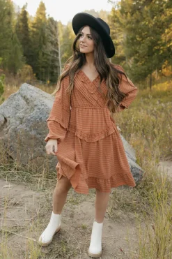 Dongguan Huoyoung Apparel Co Dresses|Maternity Friendly<Libbie Dress-Rust