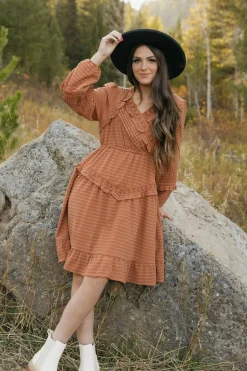 Dongguan Huoyoung Apparel Co Dresses|Maternity Friendly<Libbie Dress-Rust