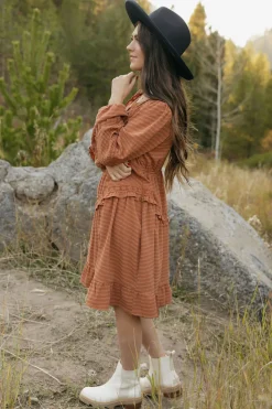 Dongguan Huoyoung Apparel Co Dresses|Maternity Friendly<Libbie Dress-Rust