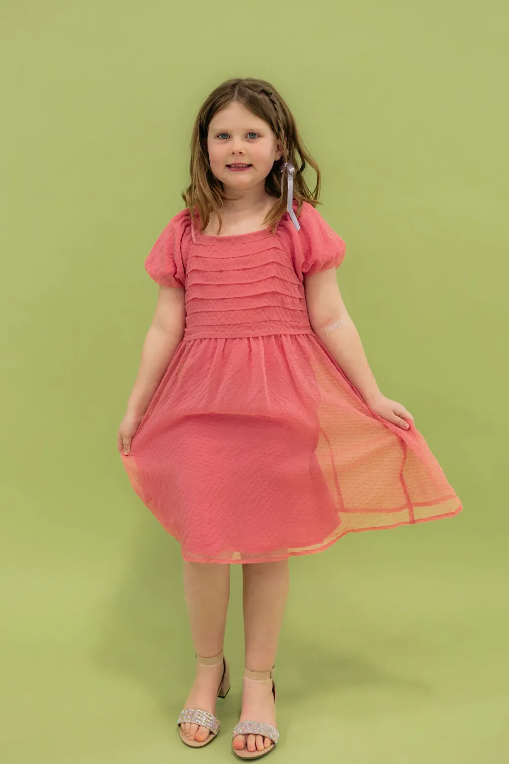 Kids Dongguan Huoyoung Apparel Co Dresses|Kids<Little Girl's Chelsie Dress-Pink