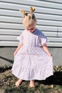 Kids Love Olive Co Mommy & Me|Kids<Little Girl's Let Love Grow Dress-Pink/White Floral