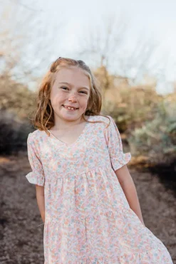 Kids Love Olive Co Kids<Little Girl's Linden Dress-Lt. Pink Multi