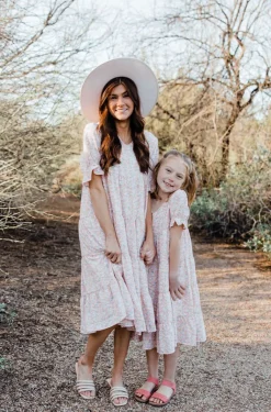 Kids Love Olive Co Kids<Little Girl's Linden Dress-Lt. Pink Multi