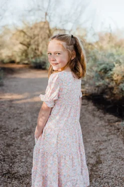 Kids Love Olive Co Kids<Little Girl's Linden Dress-Lt. Pink Multi