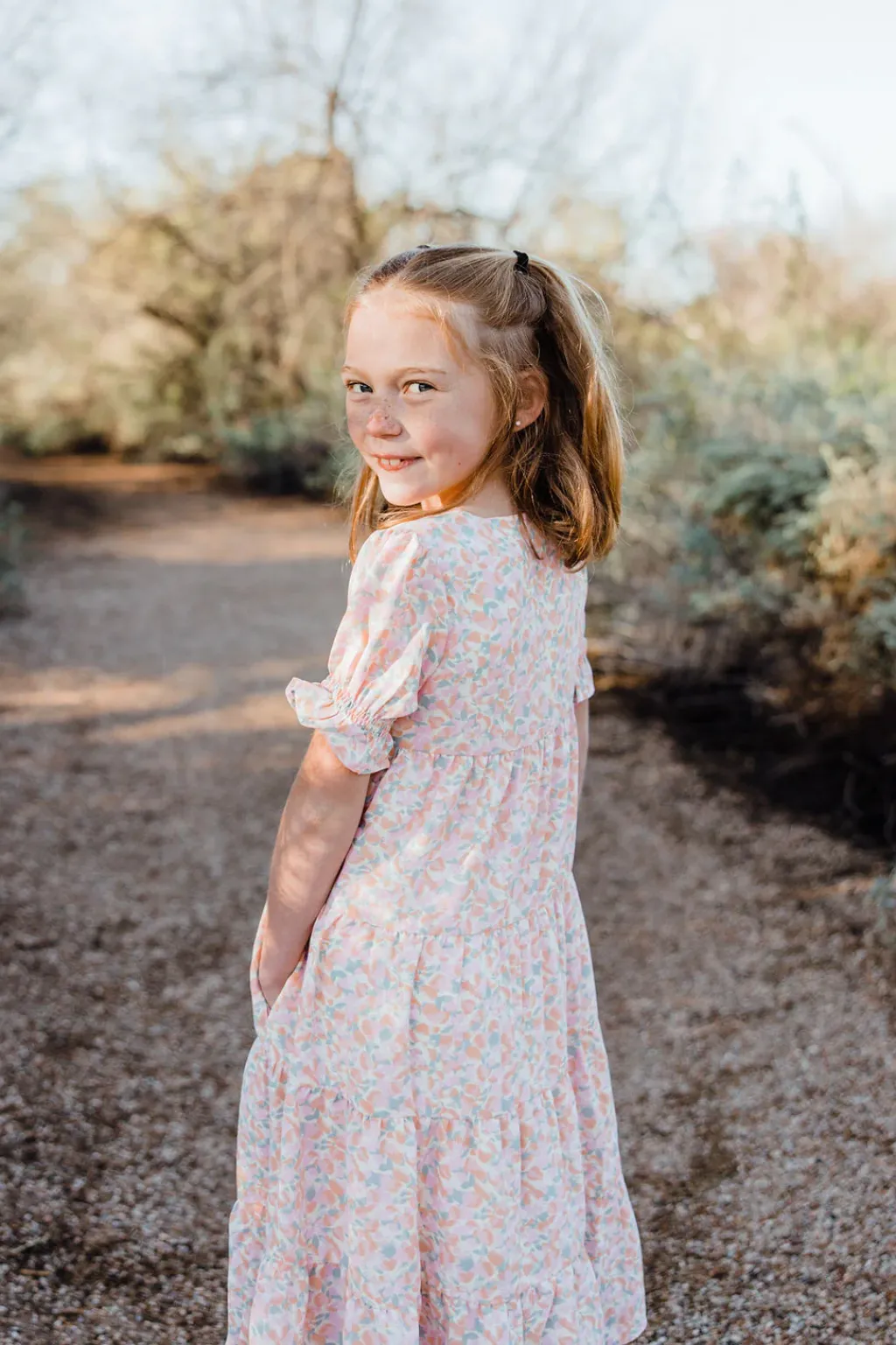 Kids Love Olive Co Kids<Little Girl's Linden Dress-Lt. Pink Multi