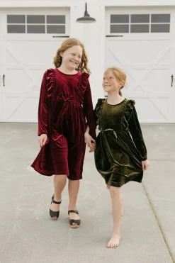 Kids Oopsie Daisy Kids<Little Girl's Noelle Dress-Moss