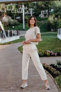 Miou Muse Pants<Logan Pants-Stone