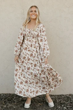 Polagram Maternity Friendly|Dresses<Lorelai Dress-Brown Multi