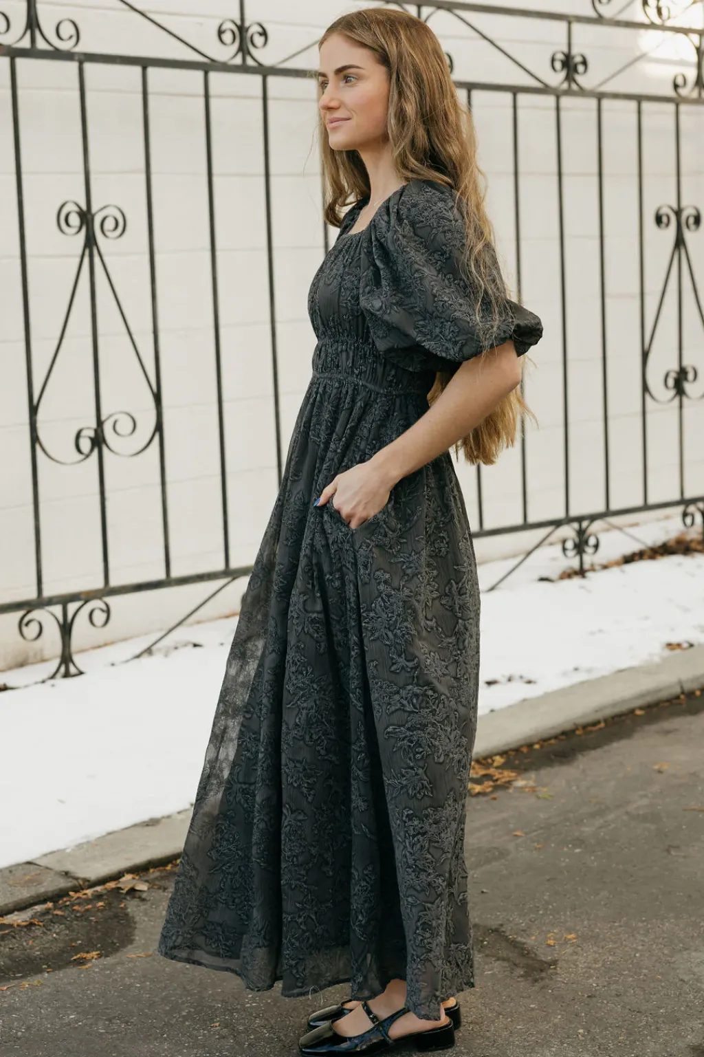 Polagram Maternity Friendly|Bridesmaid's Dresses<Lyla Dress-Charcoal