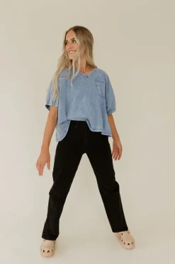 Just Panmaco Bottoms|Denim<Marianna Denim-Black