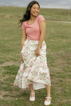 Peach Love California Skirts<Mariella Skirt-Ivory/