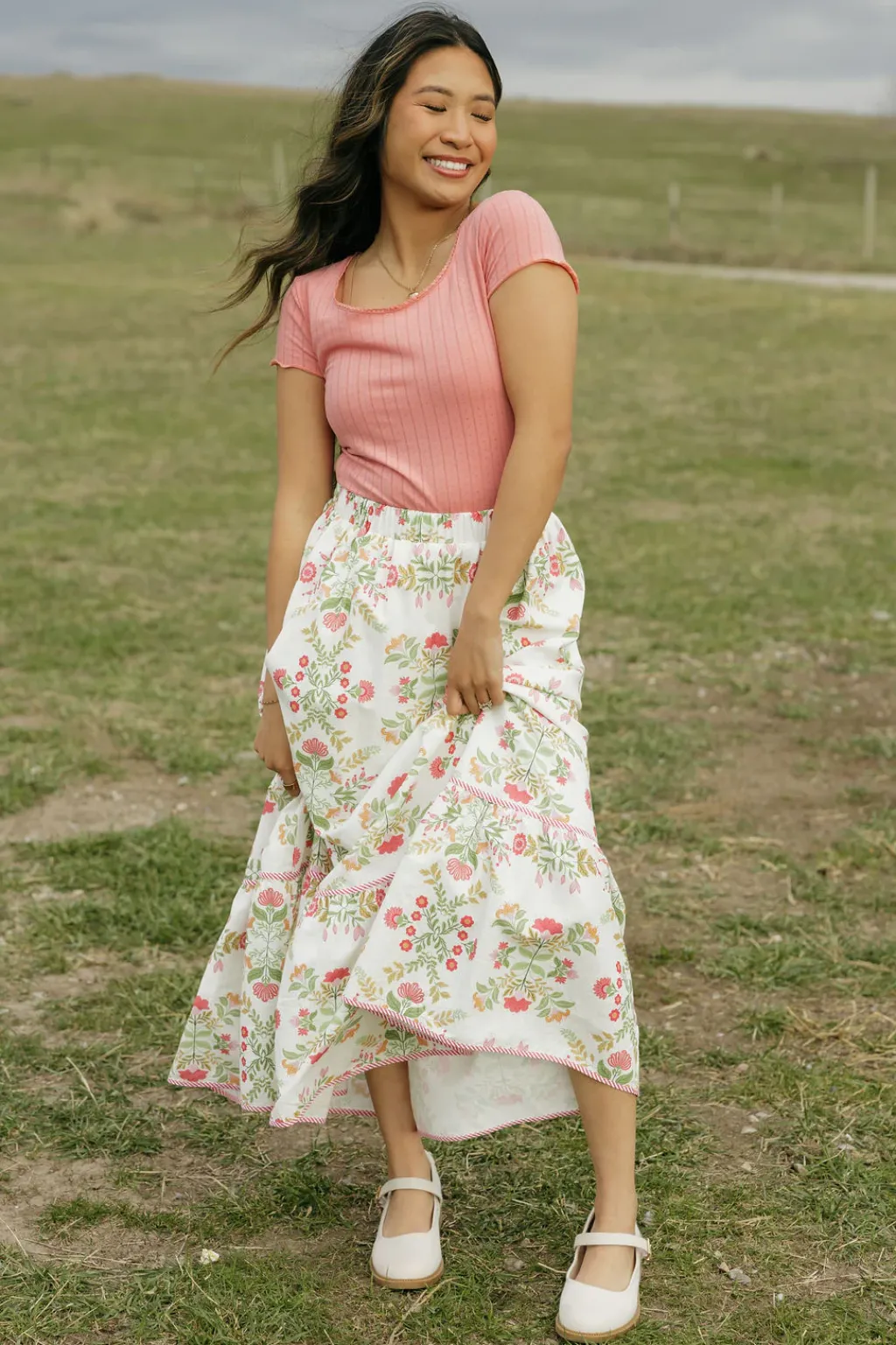 Peach Love California Skirts<Mariella Skirt-Ivory/
