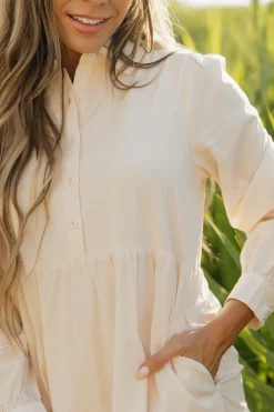 Dongguan Huoyoung Apparel Co Maternity Friendly|Nursing Friendly<Maylie Dress-Cream