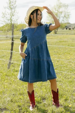 Dongguan Huoyoung Apparel Co Dresses|Maternity Friendly<Mckinley Dress-Denim
