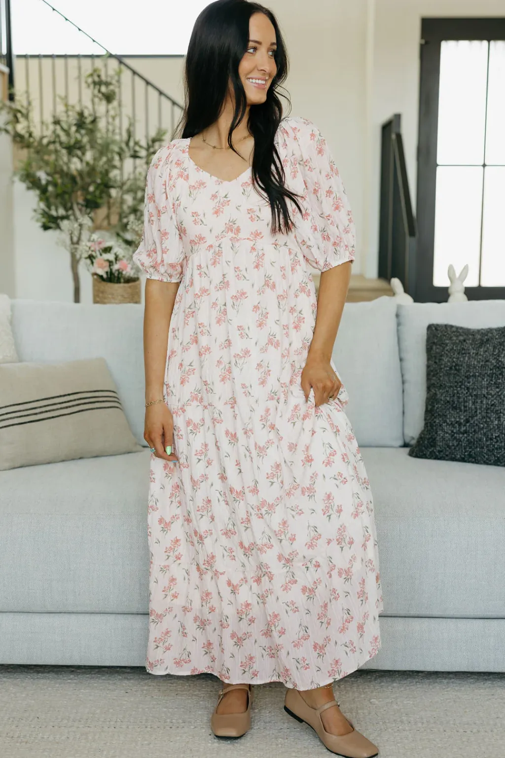 Polagram Maternity Friendly|Dresses<Meadow Dress-Blush Floral