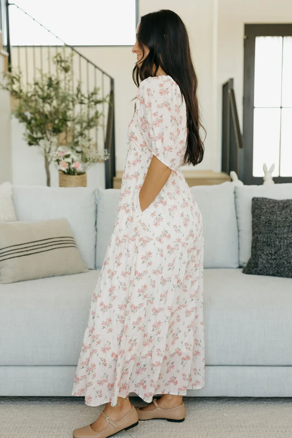 Polagram Maternity Friendly|Dresses<Meadow Dress-Blush Floral