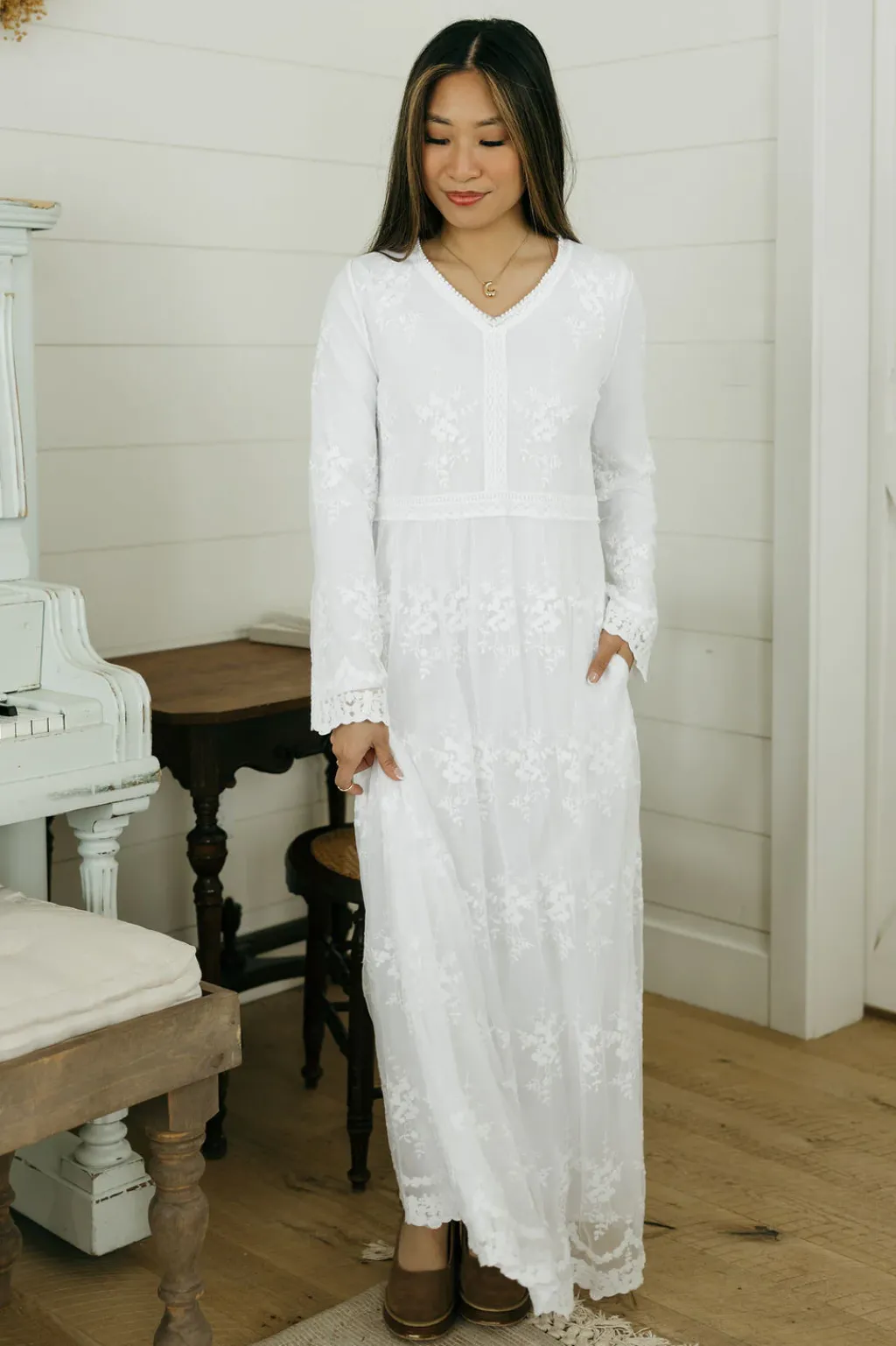 Tea N Rose White Collection|Wedding<Melanie Dress-