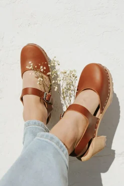 Mia Heels|Clogs<Abba Clog-Luggage