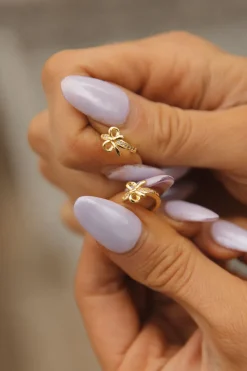 Ali Express Earrings<Mini Bow Hoop Earrings-Gold